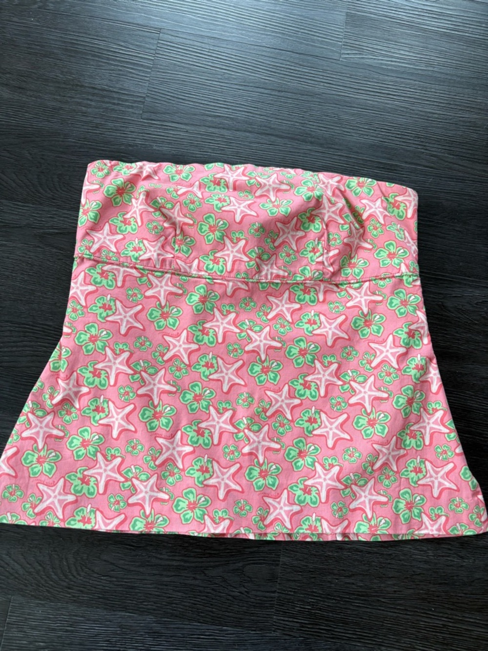 Vintage vineyard vines Y2K tube top pink green shell print preppy sz 4